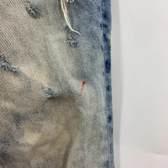 Strivers Row Men's Grey Birch Distressed Fit Raw Bleached Jeans Size 30x31 NWT - Picture 6 of 14